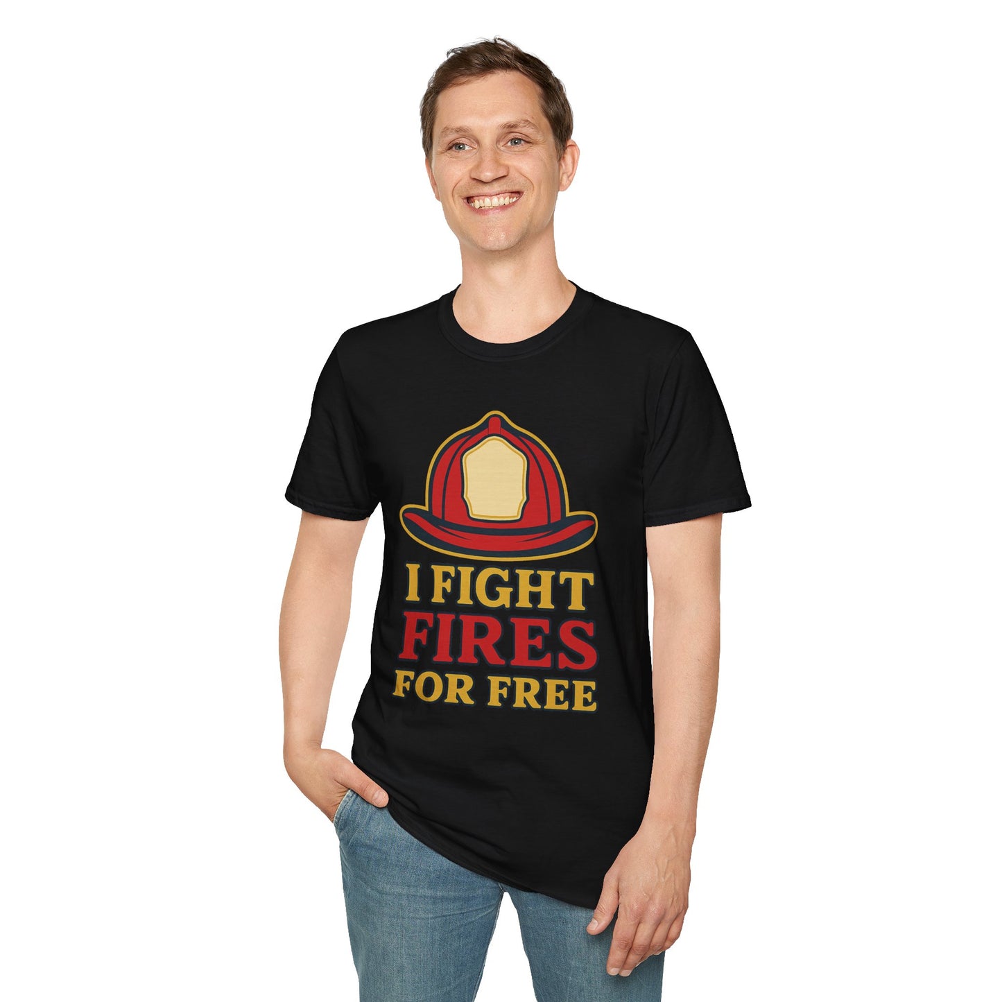 "I Fight Fires for Free" Volunteer Firefighter Shirt