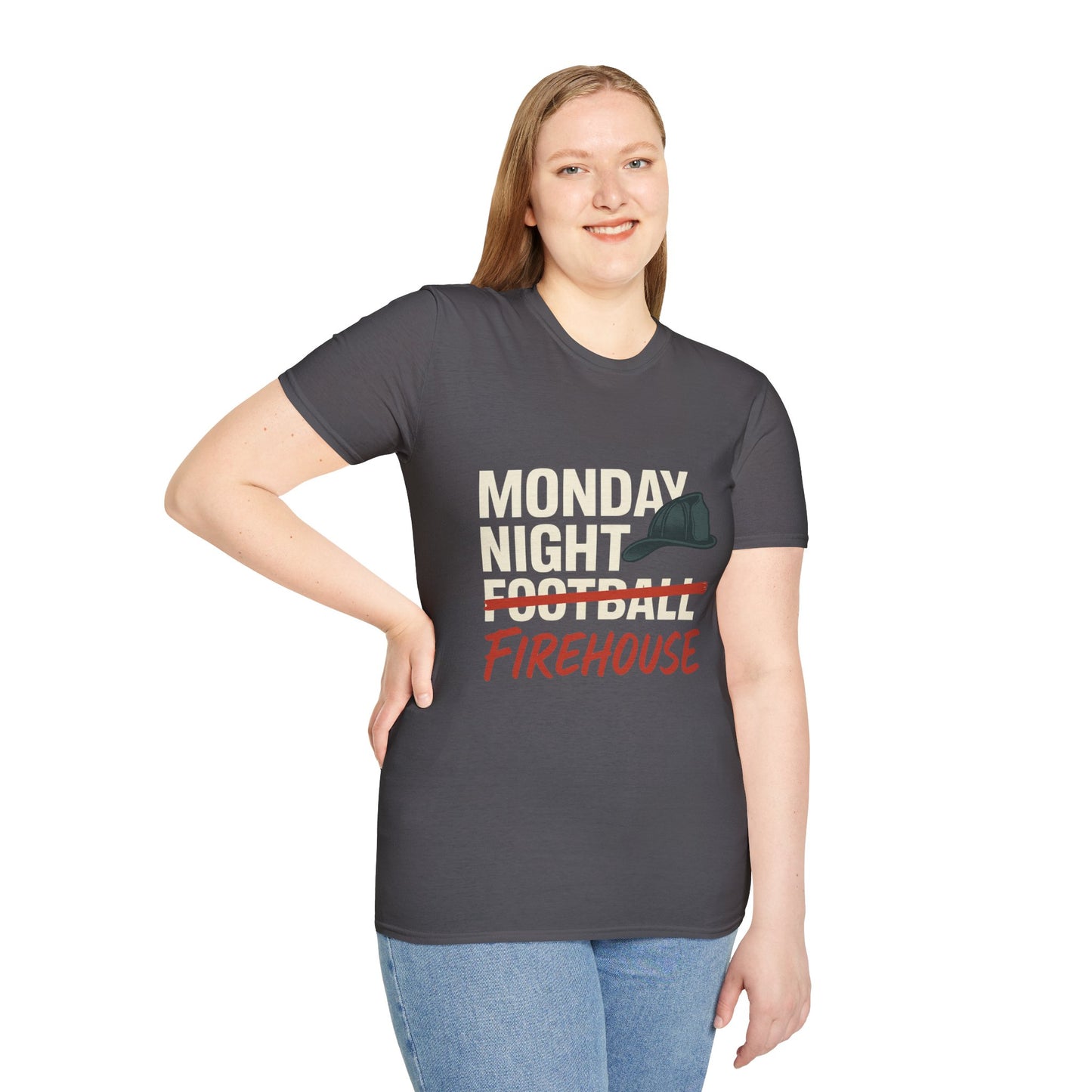 Monday Night Firehouse Tee – Funny Firefighter Shirt